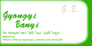 gyongyi banyi business card